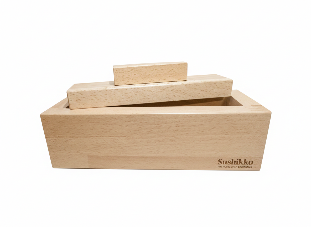 Stampo per sushi maki e uramaki in legno di faggio naturale artigianato italiano